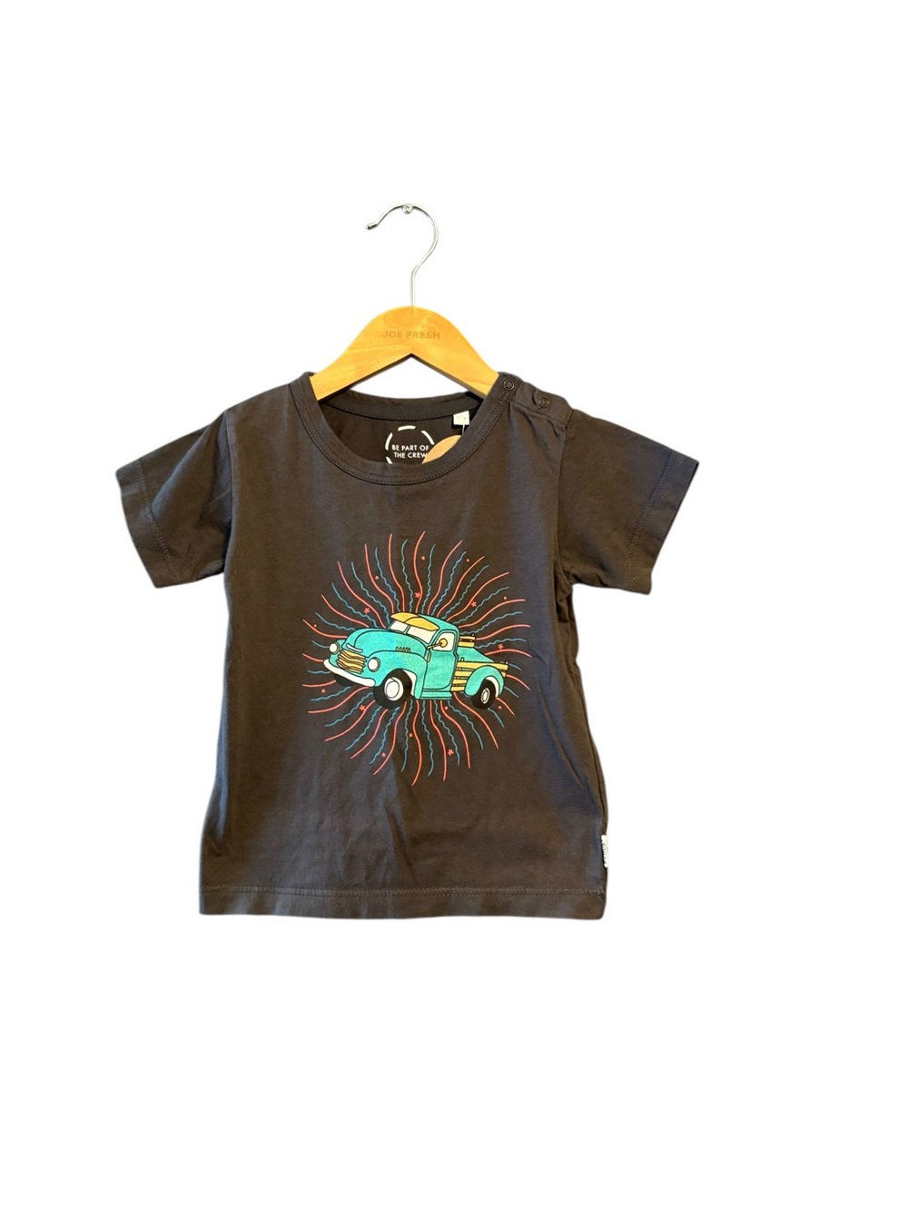 Bonds Black Tee with Aqua Car Graphic